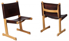  Ditte Adrian Heath Set Ditte Adrian Heath leather dining chairs Denmark - 2985592
