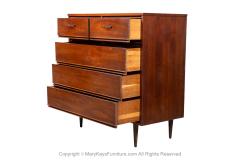  Dixie Mid Century Highboy Tall Walnut Dresser by Dixie Furniture - 3981738