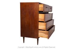  Dixie Mid Century Highboy Tall Walnut Dresser by Dixie Furniture - 3981740