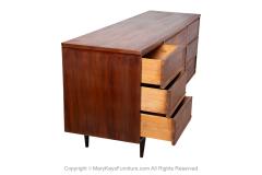  Dixie Mid Century Modern Walnut 9 Drawer Dresser by Dixie - 3973710