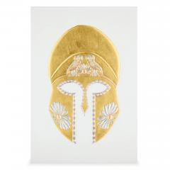  Diyana Double Owl Helmet Gold and Platinum Leaf Relief by Diyana - 4752545