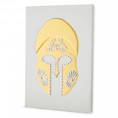 Diyana Double Owl Helmet Gold and Platinum Leaf Relief by Diyana - 4752718