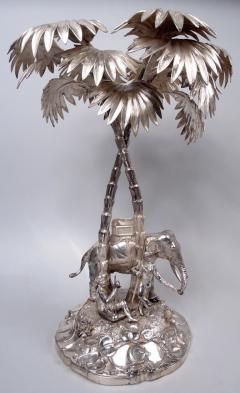  Dobson Sons English Edwardian Exotic Raj Elephant Imperial Centerpiece 1902 - 4341010