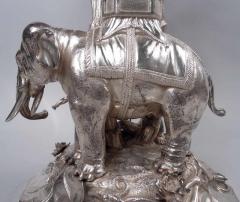  Dobson Sons English Edwardian Exotic Raj Elephant Imperial Centerpiece 1902 - 4341061