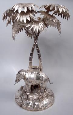  Dobson Sons English Edwardian Exotic Raj Elephant Imperial Centerpiece 1902 - 4341064