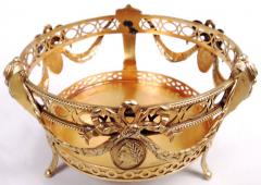  Dobson Sons English Victorian Neoclassical Gilt Sterling Silver Cachepot 1899 - 4002795
