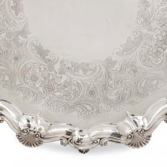  Dobson Sons Large silver salver by Dobson Sons 19th century - 3811810