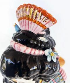  Domenico Poloniato Domenico Poloniato Italian Majolica Asian Sculptures Lamp Bases Glazed Ceramic - 3614099