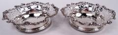  Dominick Haff Pair of American Edwardian Sterling Silver Wine Bottle Coasters - 4059223