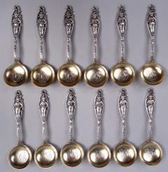  Dominick Haff Set of 12 Dominick Haff Labors of Cupid Five O Clock Spoons - 4338850