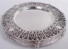  Dominick Haff Set of 8 Dominick Haff Lafayette Sterling Silver Dinner Plates - 4032817