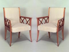  Dominique 2 Pair of French 1940s Maple Armchairs - 424874