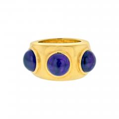  Dominique DOMINIQUE PARIS 22K YELLOW GOLD TRIPLE STATION AMETHYST RING - 2571253