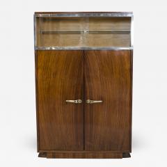  Dominique French Art Deco Rosewood Vitrine Bar Cabinet - 470385