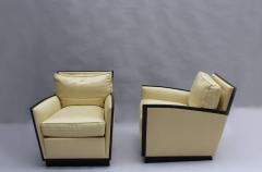  Dominique Pair of French Art Deco Club Chairs by Dominique - 557747