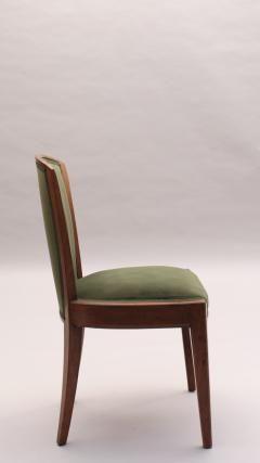  Dominique Set of 10 Fine French Art Deco Walnut Chairs by Dominique 8 Side and 2 Arm  - 3805561