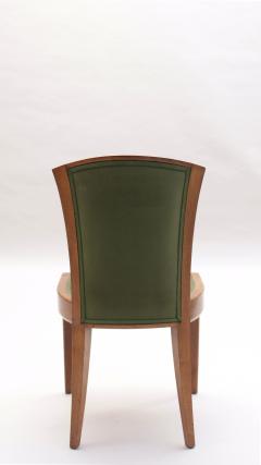  Dominique Set of 10 Fine French Art Deco Walnut Chairs by Dominique 8 Side and 2 Arm  - 3805563