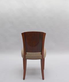  Dominique Set of Four Fine French Art Deco Walnut Chairs by Dominique - 548954
