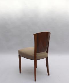  Dominique Set of Four Fine French Art Deco Walnut Chairs by Dominique - 548955