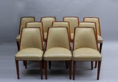  Dominique Set of Ten Mahogany Dining Chairs Attributed to Dominique - 1185201