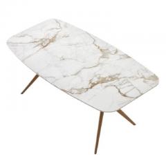  Domus Design Foster Wood Ceramic Table - 4126782
