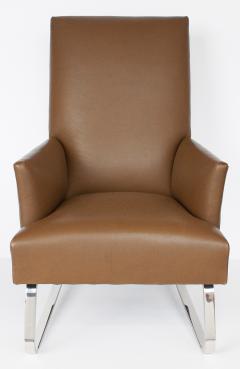  Donghia Donghia Leather Odeon High Back Lounge Chair - 920237