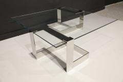  Donghia Donghias Anchor Table in Polished Steel and Glass - 2439558