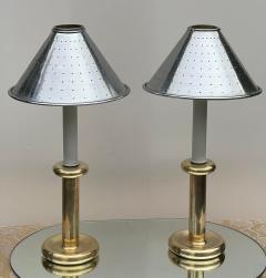  Donghia Rare Vintage Donghia Mixed Metal Candle Lamps - 2379352