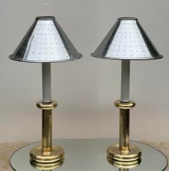  Donghia Rare Vintage Donghia Mixed Metal Candle Lamps - 2379355