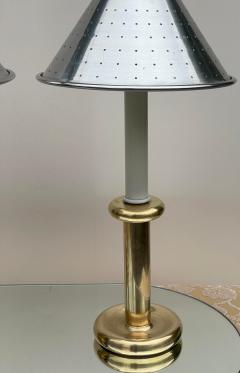  Donghia Rare Vintage Donghia Mixed Metal Candle Lamps - 2379357