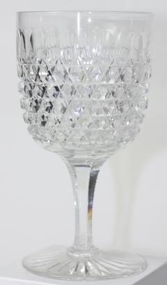  Dorflinger Set of 8 Dorflinger Brilliant Cut Glass Water Goblets Hob Diamond Pattern - 3597490
