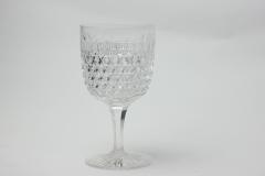  Dorflinger Set of 8 Dorflinger Brilliant Cut Glass Water Goblets Hob Diamond Pattern - 3597495