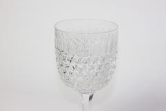  Dorflinger Set of 8 Dorflinger Brilliant Cut Glass Water Goblets Hob Diamond Pattern - 3597497