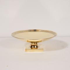  Dorlyn Silversmiths Mid Century Modern Banded Brass Dish by Tommi Parzinger for Dorlyn Silversmiths - 1560954