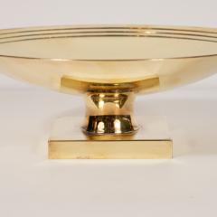  Dorlyn Silversmiths Mid Century Modern Banded Brass Dish by Tommi Parzinger for Dorlyn Silversmiths - 1560958