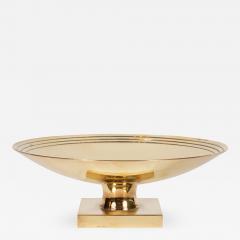  Dorlyn Silversmiths Mid Century Modern Banded Brass Dish by Tommi Parzinger for Dorlyn Silversmiths - 1563285