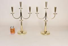  Dorlyn Silversmiths Pair of Vintage Brass Candelabra by Tommi Parzinger for Dorlyn Silversmiths - 4696169