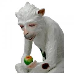  Dresden Porcelain Antique German Dresden Monkey Porcelain Sculpture - 3900014