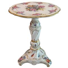 Dresden Porcelain Vintage Von Schierholz Porcelain Dresden Style Occasional Table - 4247281
