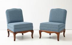  Drexel Drexel Heritage Furniture 1950s Walnut Base Slipper Chairs By Drexel Heritage - 4124974