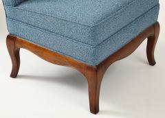  Drexel Drexel Heritage Furniture 1950s Walnut Base Slipper Chairs By Drexel Heritage - 4124975