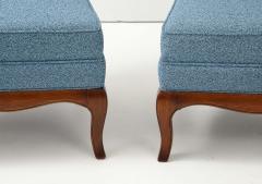  Drexel Drexel Heritage Furniture 1950s Walnut Base Slipper Chairs By Drexel Heritage - 4124976