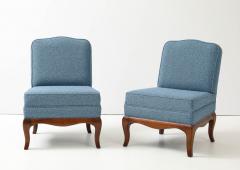  Drexel Drexel Heritage Furniture 1950s Walnut Base Slipper Chairs By Drexel Heritage - 4124977