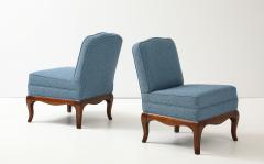  Drexel Drexel Heritage Furniture 1950s Walnut Base Slipper Chairs By Drexel Heritage - 4124984