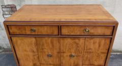  Drexel Drexel Heritage Furniture 1970s Drexel Heritage Hollywood Regency Burlwood Brass 6 Drawer Tall Dresser - 3114096