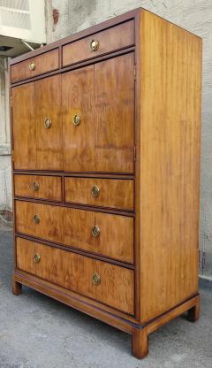  Drexel Drexel Heritage Furniture 1970s Drexel Heritage Hollywood Regency Burlwood Brass 6 Drawer Tall Dresser - 3114210