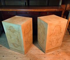  Drexel Drexel Heritage Furniture A Vintage Pair of Burlwood Pedestals Drexel Heritage Connoisseur circa 1970s - 4348755