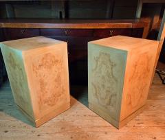  Drexel Drexel Heritage Furniture A Vintage Pair of Burlwood Pedestals Drexel Heritage Connoisseur circa 1970s - 4348756
