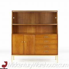  Drexel Drexel Heritage Furniture Drexel Suncoast Mid Century Walnut Cane and Brass Buffet - 3689860