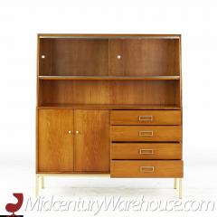  Drexel Drexel Heritage Furniture Drexel Suncoast Mid Century Walnut Cane and Brass Buffet - 3689861